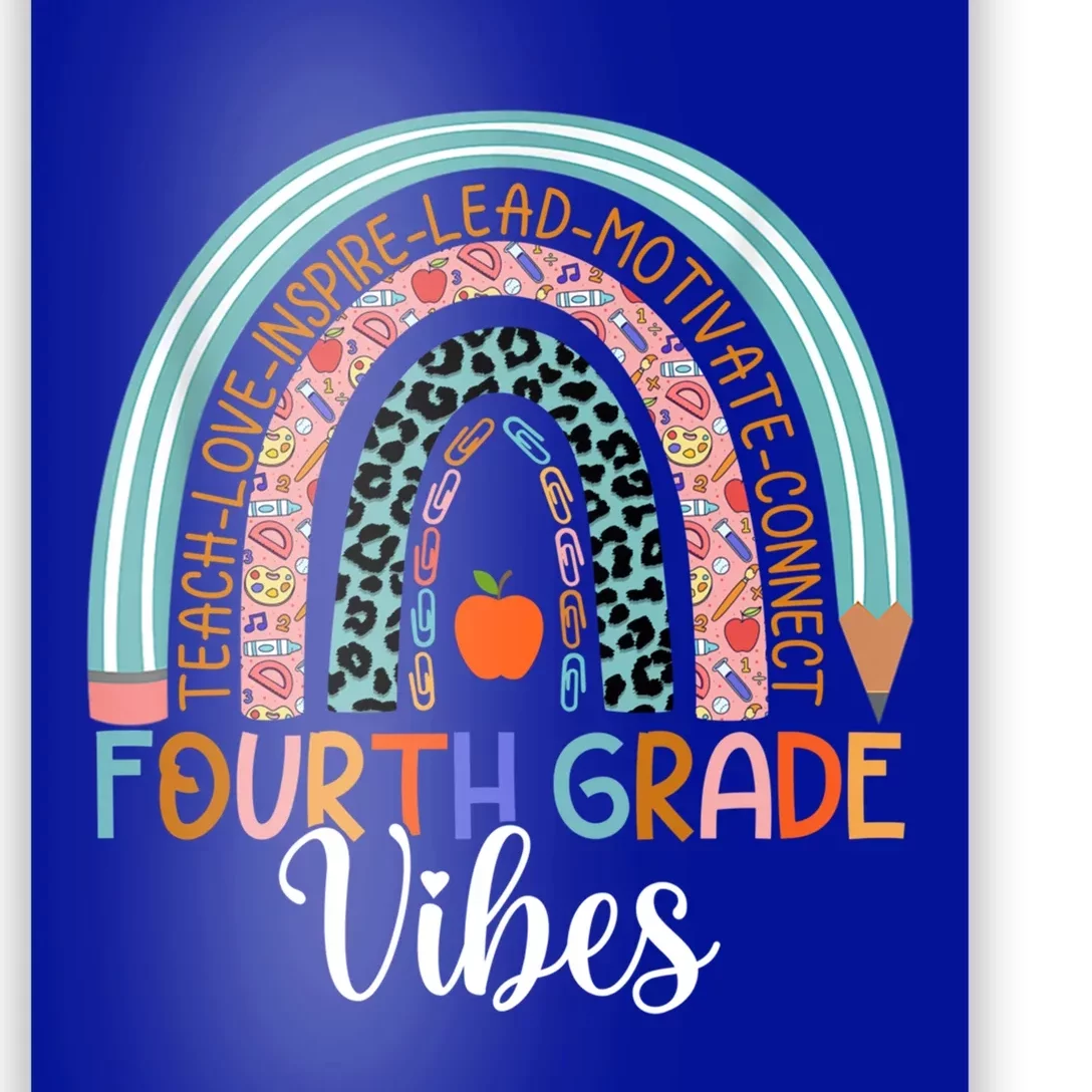 4Th Grade Vibes Rainbow Fourth Grade Teacher Team 4Th Grade Gift Poster