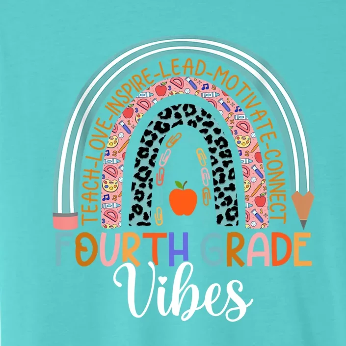 4Th Grade Vibes Rainbow Fourth Grade Teacher Team 4Th Grade Gift ChromaSoft Performance T-Shirt