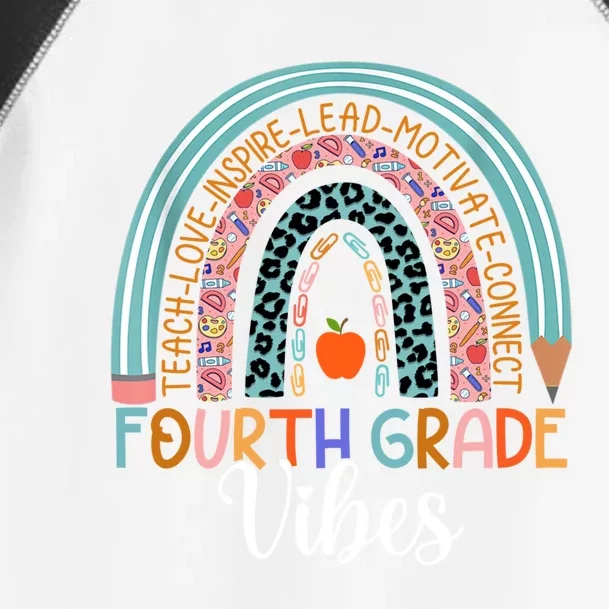 4Th Grade Vibes Rainbow Fourth Grade Teacher Team 4Th Grade Gift Toddler Fine Jersey T-Shirt