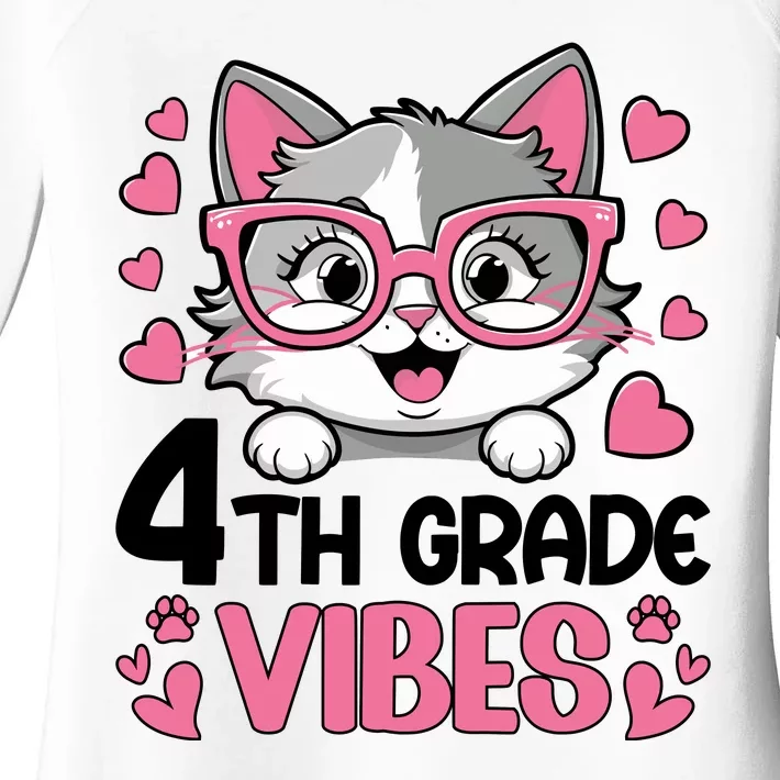 4th Grade Vibes Back To School Women's Perfect Tri Tunic Long Sleeve Shirt