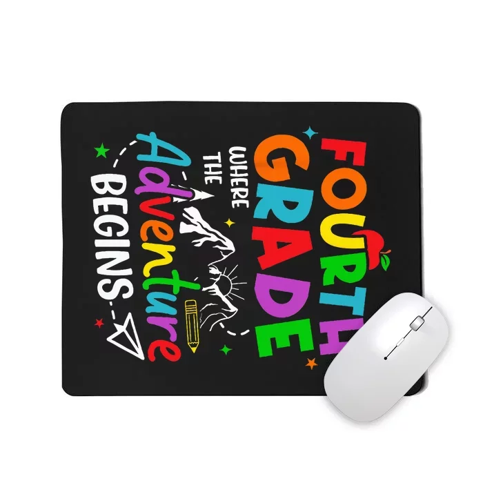 4th Grade Where The Adventure Begins Back To School Teacher Mousepad