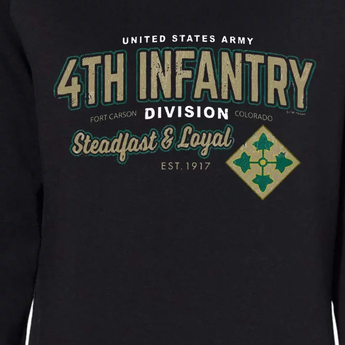 4th Infantry Division Fort Carson CO Womens California Wash Sweatshirt