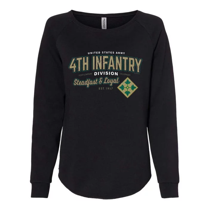 4th Infantry Division Fort Carson CO Womens California Wash Sweatshirt