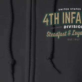 4th Infantry Division Fort Carson CO Full Zip Hoodie