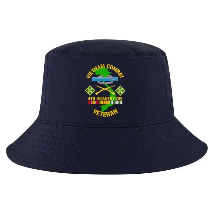 4th Infantry Division Gift Vietnam Combat Veteran Cool Gift Cool Comfort Performance Bucket Hat