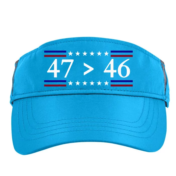 47 Is Greater Than 46 Trump Is My President 2024 Adult Drive Performance Visor