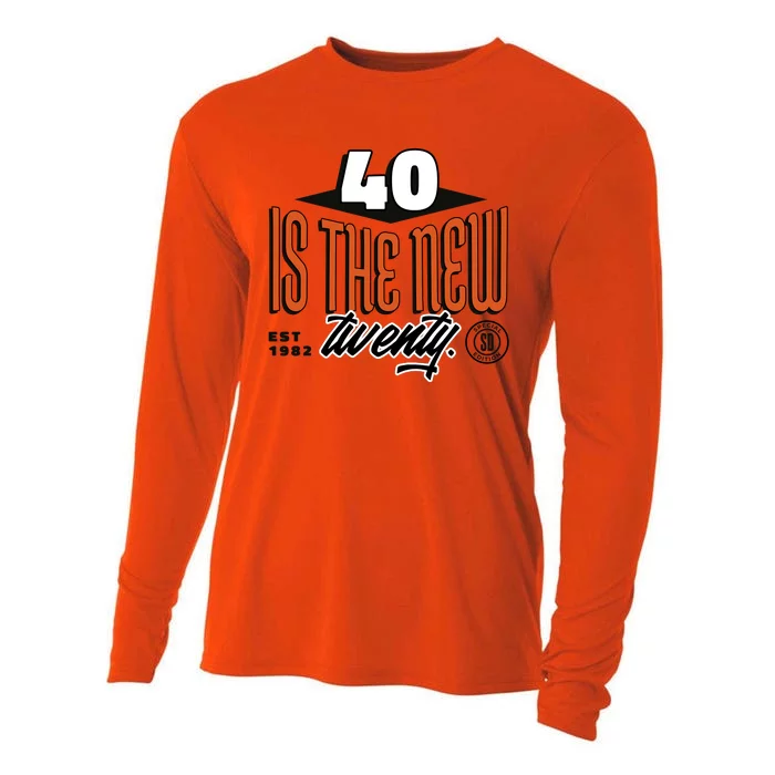 40 Is The New Twenty 40th Birthday Gift Cooling Performance Long Sleeve Crew