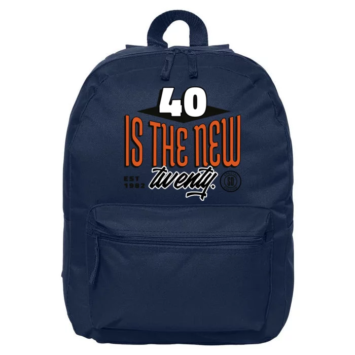 40 Is The New Twenty 40th Birthday Gift 16 in Basic Backpack