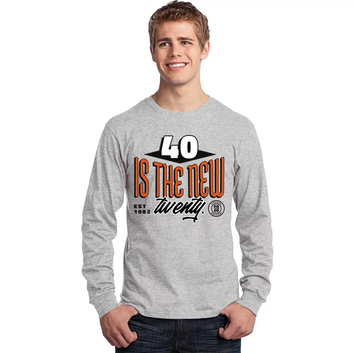 40 Is The New Twenty 40th Birthday Gift Long Sleeve Shirt