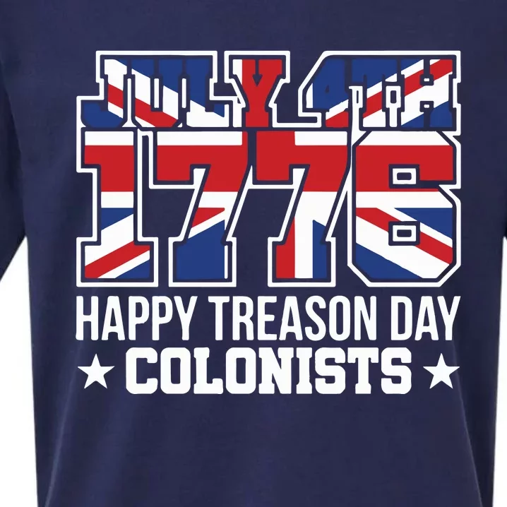 4th July 1776 Happy Treason Day Colonists Sueded Cloud Jersey T-Shirt