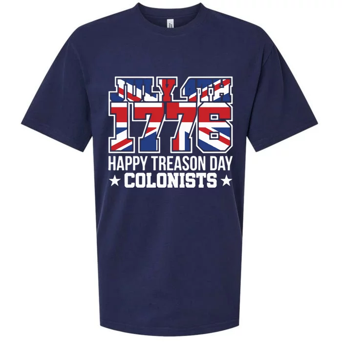 4th July 1776 Happy Treason Day Colonists Sueded Cloud Jersey T-Shirt