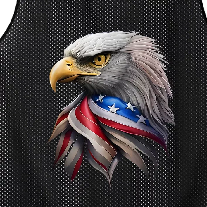 4th July American Eagle Flag Independence Day Mesh Reversible Basketball Jersey Tank