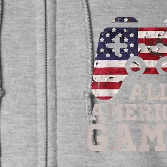 4th July All American Gamer Patriot Full Zip Hoodie