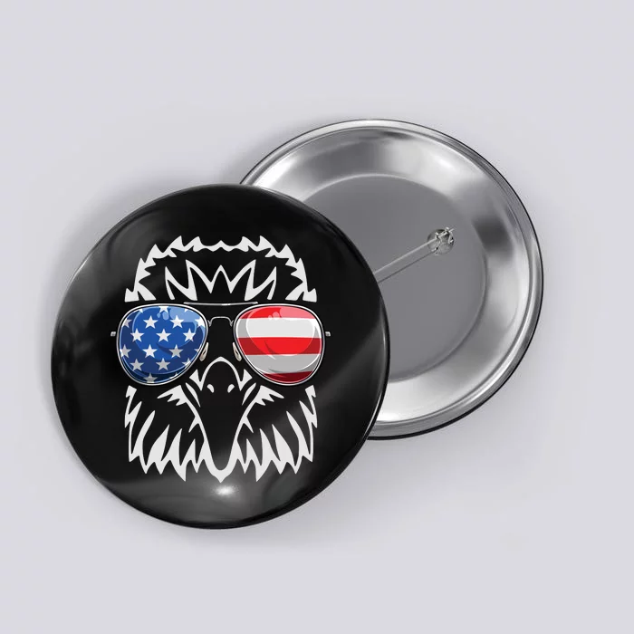 4th July American Eagle Flag Independence Day Button