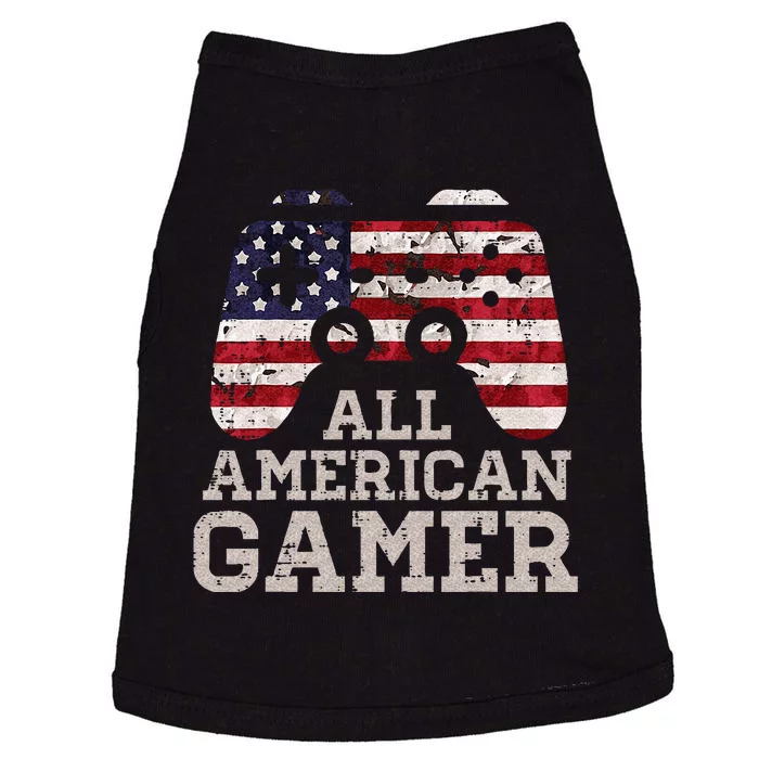 4th July All American Gamer Patriot Doggie Tank