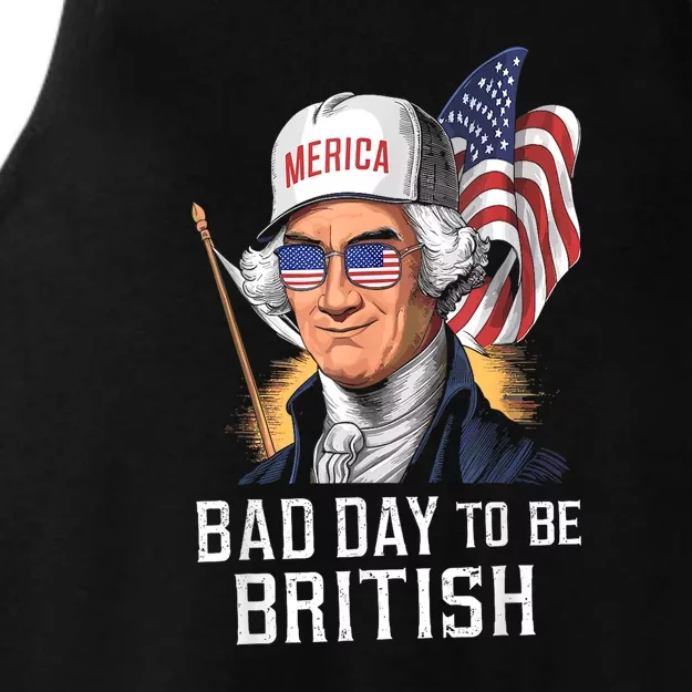 4th July Bad Day To Be British Patriotic George Washington Gift Ladies Tri-Blend Wicking Tank