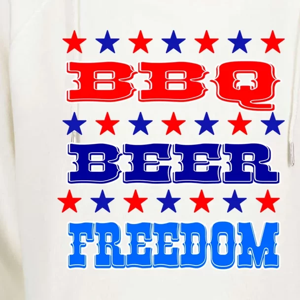 4th July Bbq Beer Freedom Gift America Proud American Meaningful Gift Womens Funnel Neck Pullover Hood