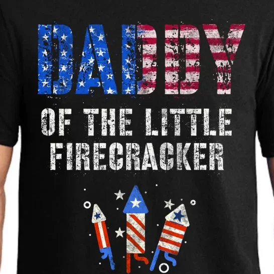 4th July Dad Of The Little Firecracker Birthday Squad Gift Pajama Set