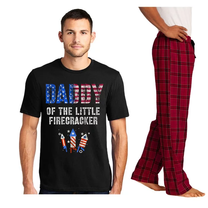 4th July Dad Of The Little Firecracker Birthday Squad Gift Pajama Set