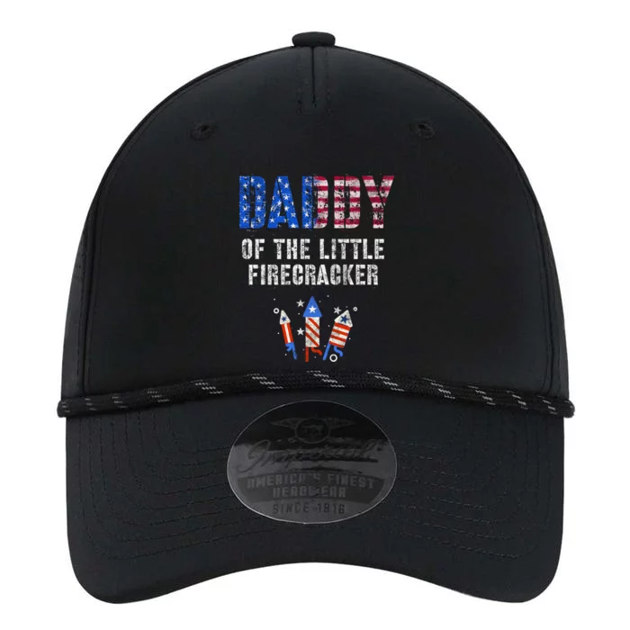 4th July Dad Of The Little Firecracker Birthday Squad Cute Gift Performance The Dyno Cap