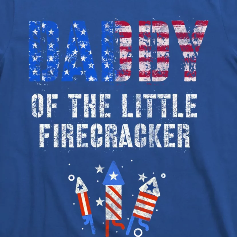 4th July Dad Of The Little Firecracker Birthday Squad Cute Gift T-Shirt