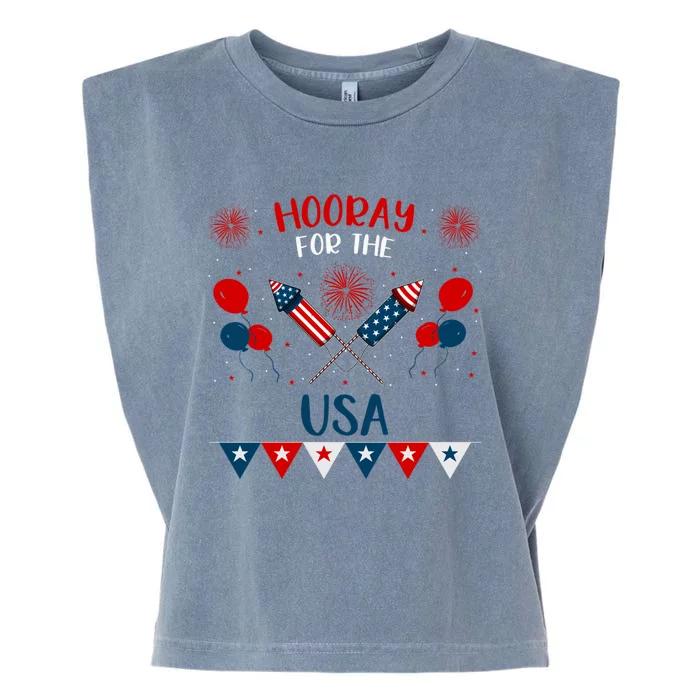 4th July Events Patriotism American Independence Funny Gift Garment-Dyed Women's Muscle Tee