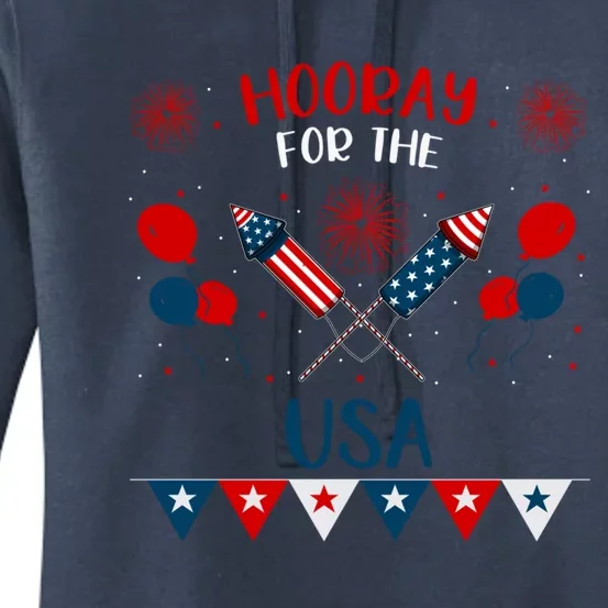 4th July Events Patriotism American Independence Funny Gift Women's Pullover Hoodie