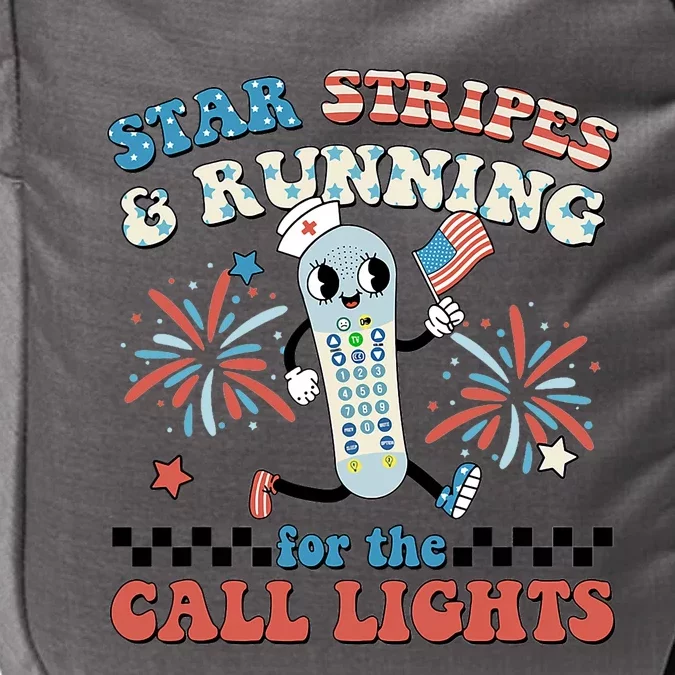 4th July Er Nurse Stars Stripes And Running For Call Lights Impact Tech Backpack