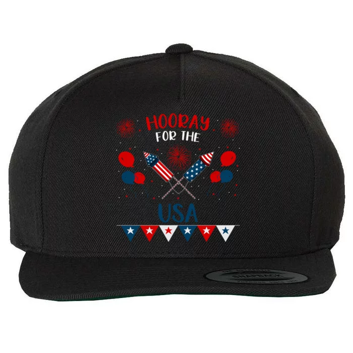 4th July Events Patriotism American Independence Funny Gift Wool Snapback Cap