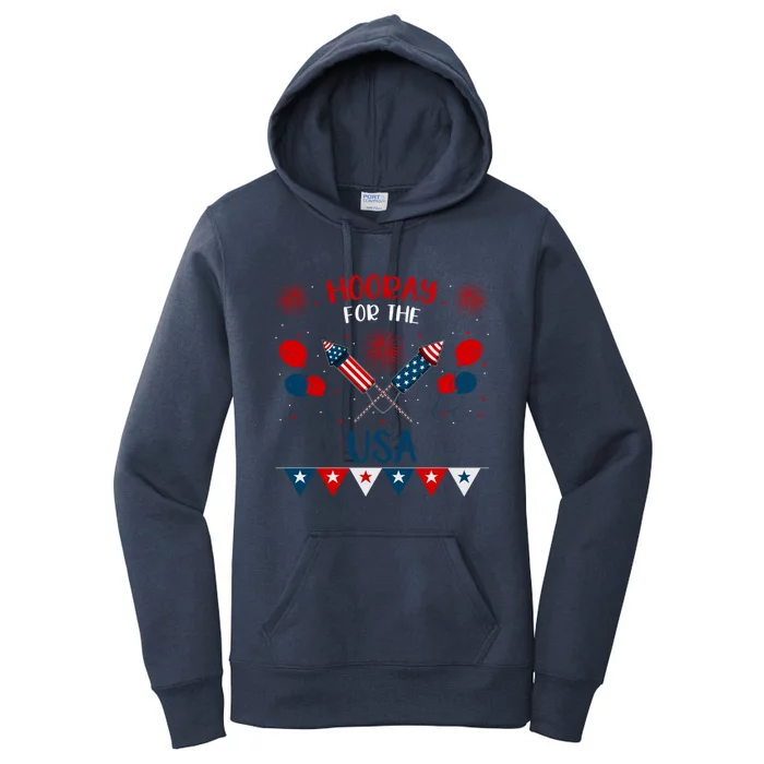 4th July Events Patriotism American Independence Funny Gift Women's Pullover Hoodie