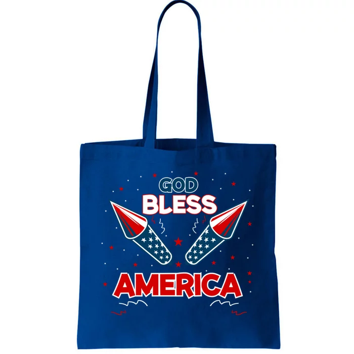 4th July Fireworks S Party Family God Bless America Gift Tote Bag