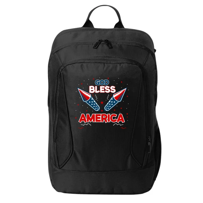 4th July Fireworks S Party Family God Bless America Cool Gift City Backpack