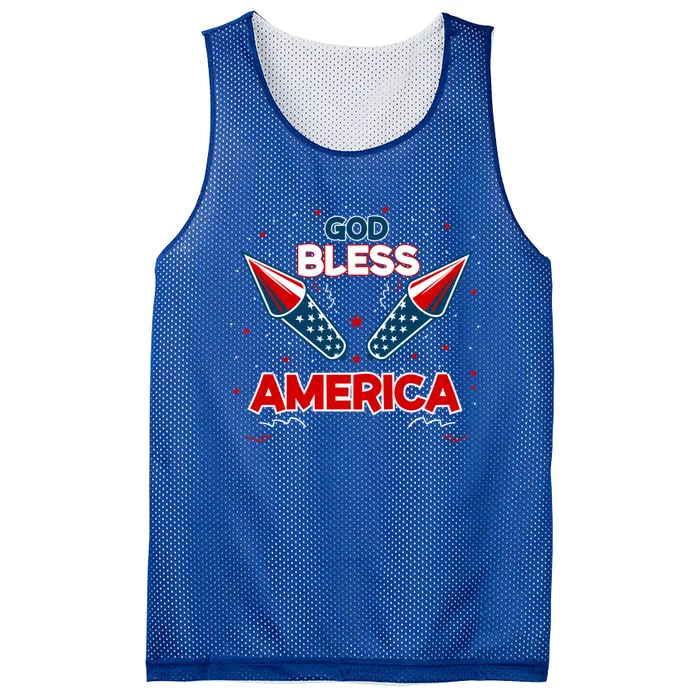 4th July Fireworks S Party Family God Bless America Cool Gift Mesh Reversible Basketball Jersey Tank