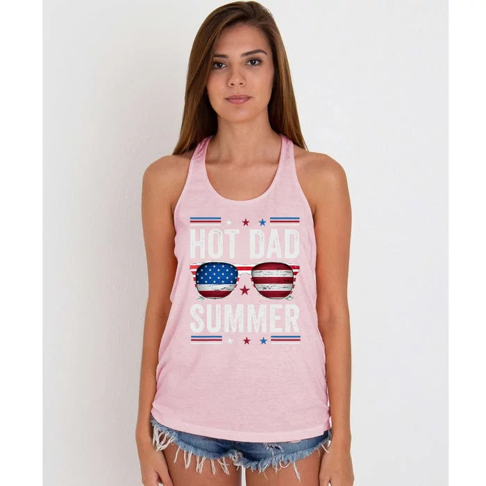 4th July FatherS Day Summertime Vacation Women's Knotted Racerback Tank