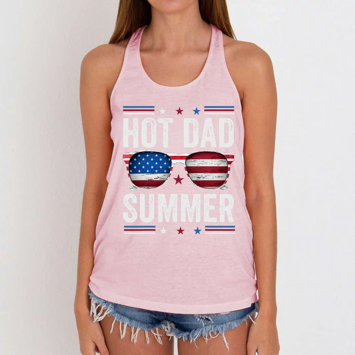 4th July FatherS Day Summertime Vacation Women's Knotted Racerback Tank