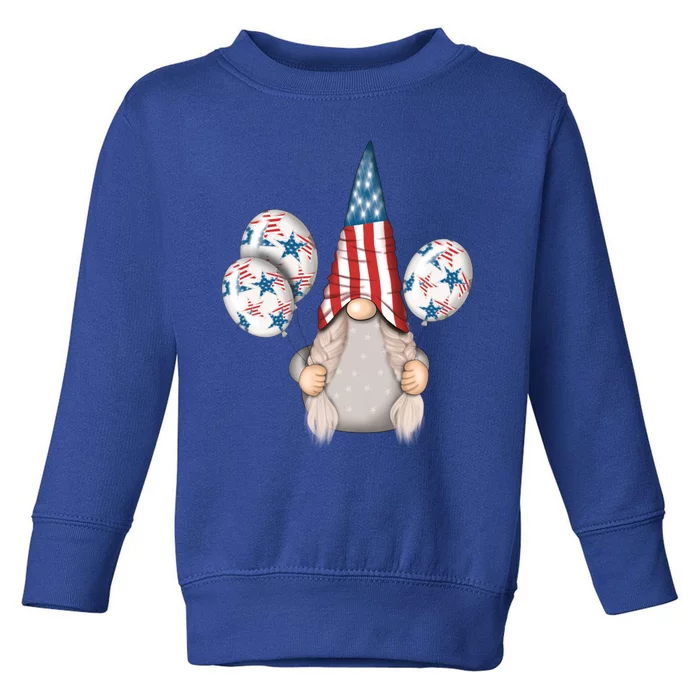 4th July Gnome Great Gift Toddler Sweatshirt