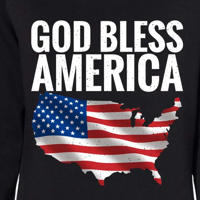 4th July God Bless America Memorial Day Gift Womens California Wash Sweatshirt