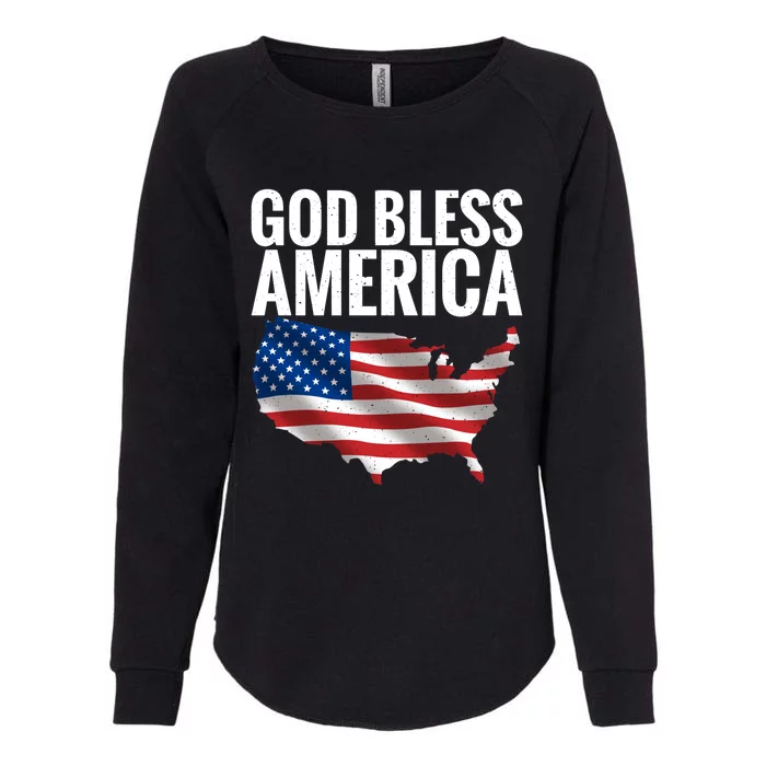 4th July God Bless America Memorial Day Gift Womens California Wash Sweatshirt