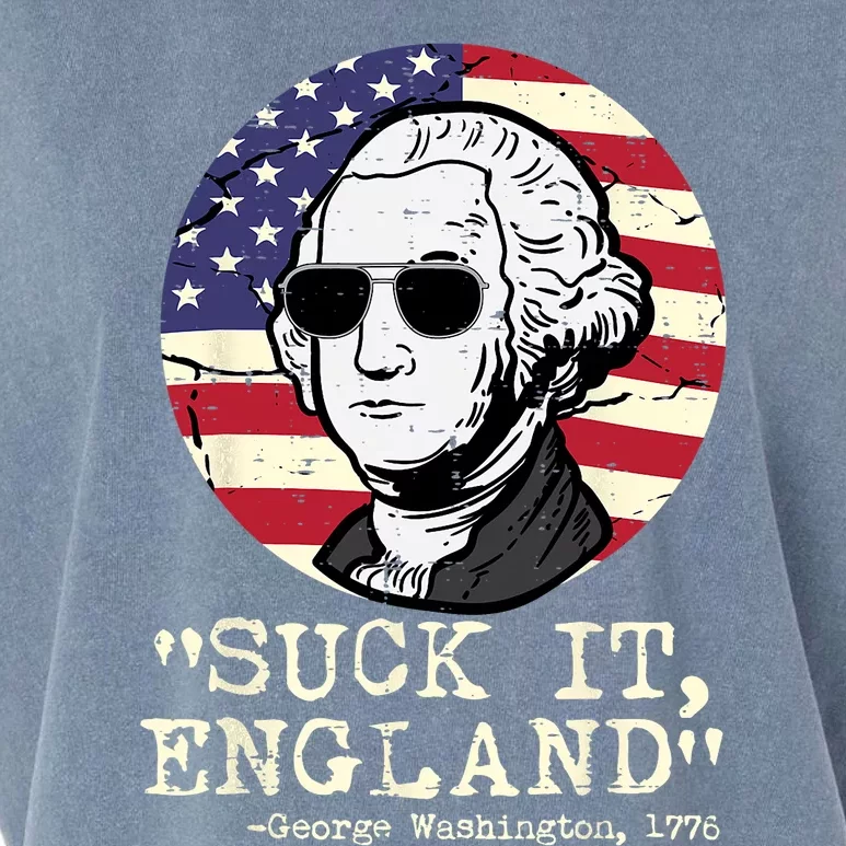 4th July George Washington England Funny Patriotic Men Women Garment-Dyed Women's Muscle Tee