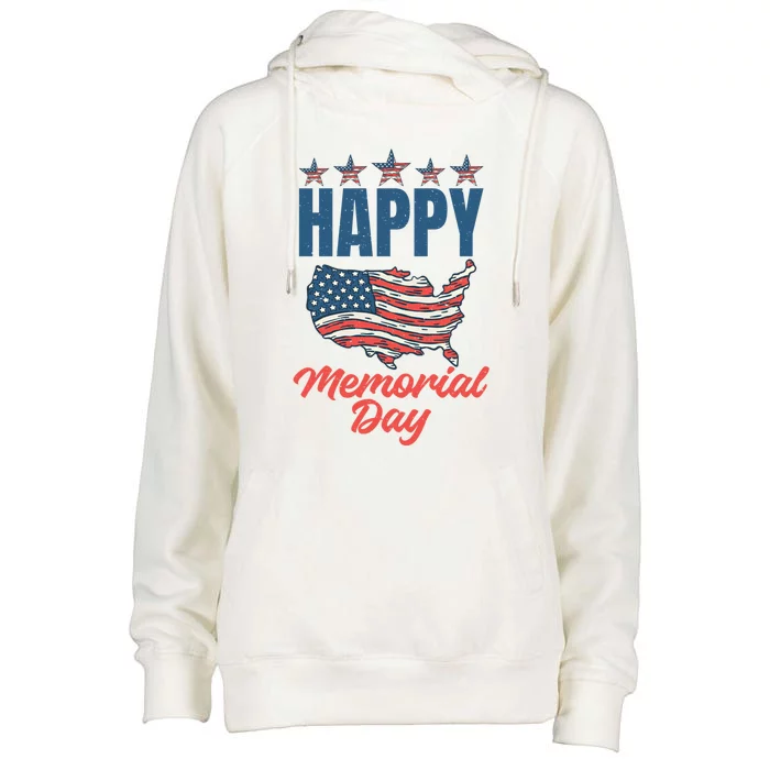 4th July Happy Memorial Day Gift Womens Funnel Neck Pullover Hood