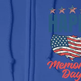 4th July Happy Memorial Day Gift Full Zip Hoodie