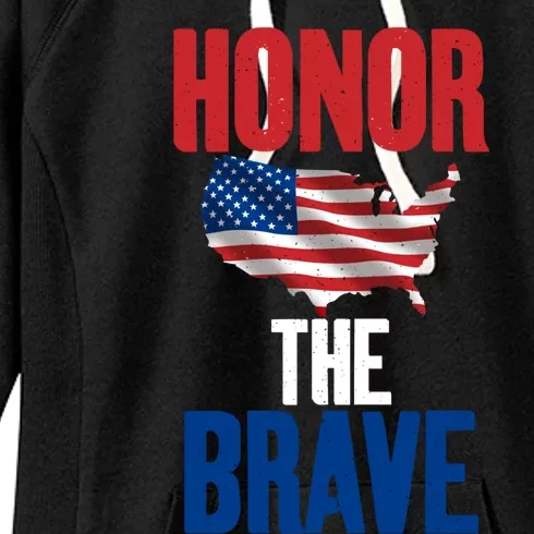 4th July Honor The Brave Memorial Day Gift Women's Fleece Hoodie