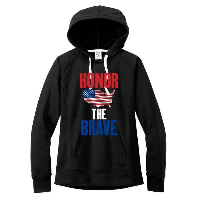 4th July Honor The Brave Memorial Day Gift Women's Fleece Hoodie