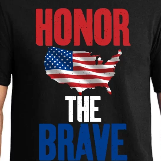 4th July Honor The Brave Memorial Day Funny Gift Pajama Set