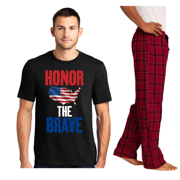 4th July Honor The Brave Memorial Day Funny Gift Pajama Set