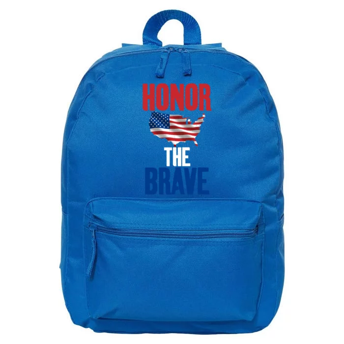 4th July Honor The Brave Memorial Day Funny Gift 16 in Basic Backpack