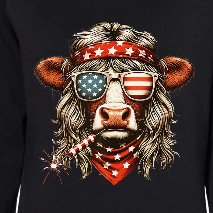 4th July Heifer Womens California Wash Sweatshirt