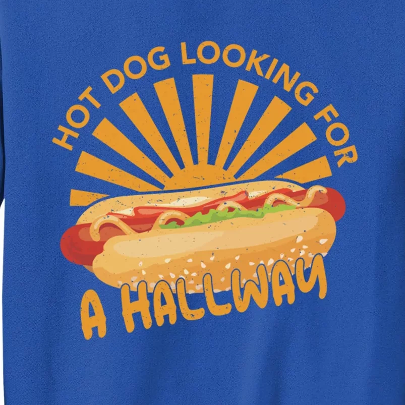 4th July Hot Dog Looking Hallway Funny Hot Dog Lover Gift Tall Sweatshirt