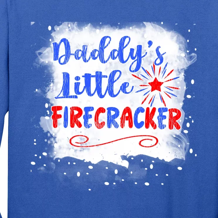 4th July Or Teens Daddys Little Firecracker Gift Long Sleeve Shirt