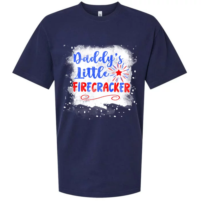 4th July Or Teens Daddys Little Firecracker Gift Sueded Cloud Jersey T-Shirt